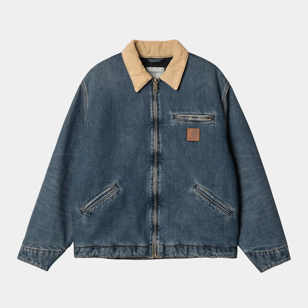 CARHARTT WIP OG Detroit Jacket - Blue Dusty Hamilton Brown (worn used wash)