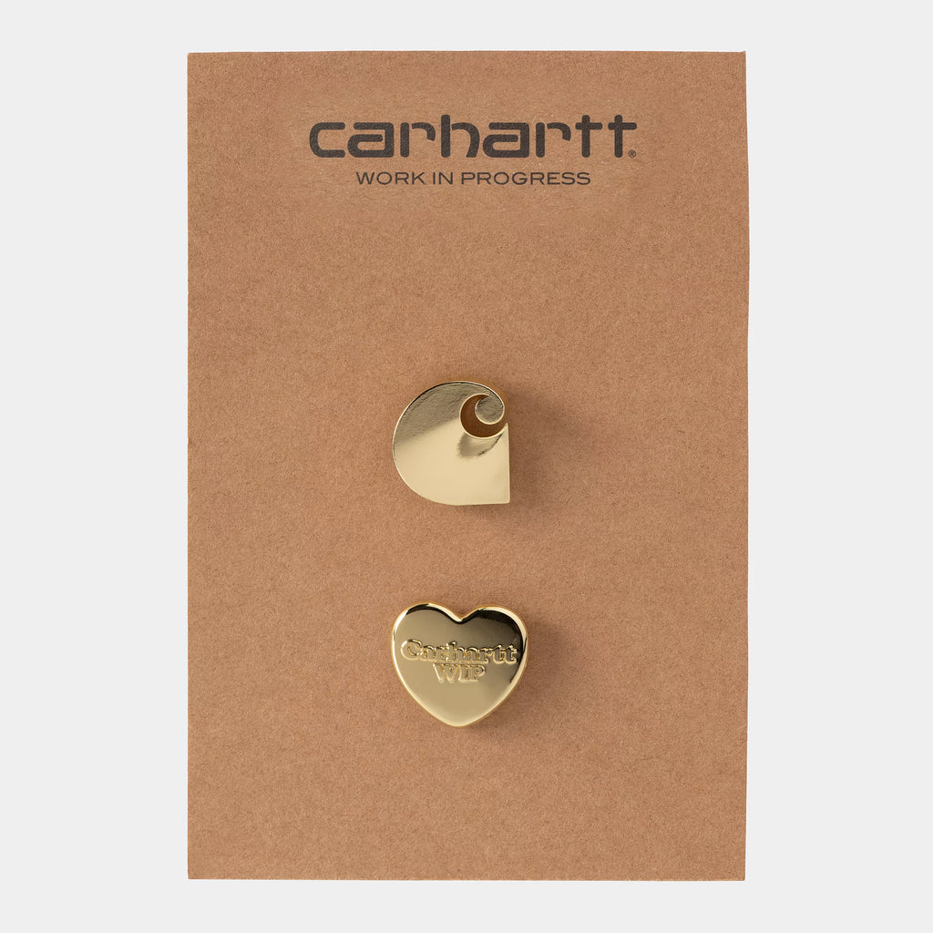 CARHARTT WIP Heart & C Pins Set - Gold