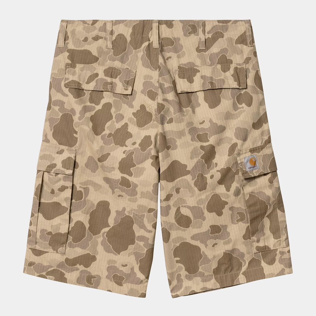 CARHARTT WIP Regular Cargo Short - Camo Duck Desert (rinsed)