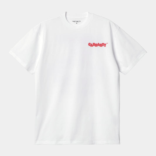 CARHARTT WIP S/S FAST FOOD T-Shirt - White Red