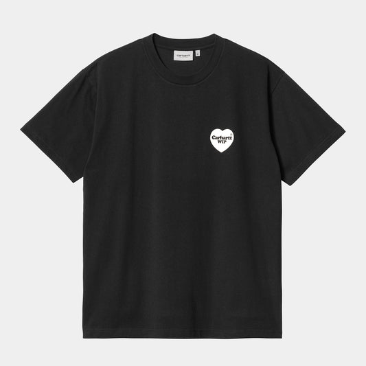 CARHARTT WIP S/S HEART BANDANA T-Shirt - Black White (Stone Washed)