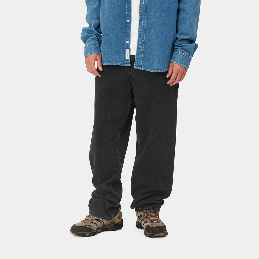 CARHARTT WIP SINGLE KNEE PANT - Black (Stone Washed)