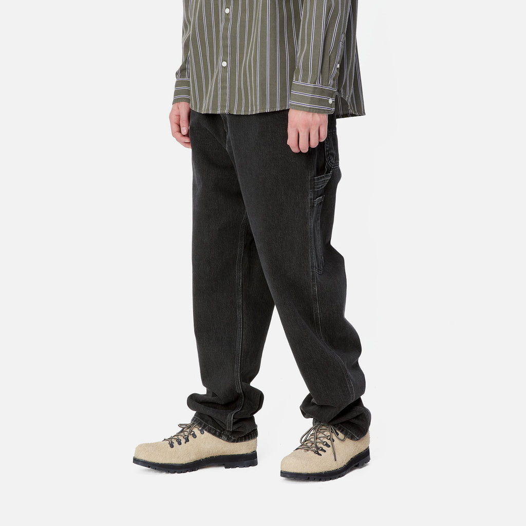 CARHARTT WIP SINGLE KNEE PANT - Black (Stone Washed)