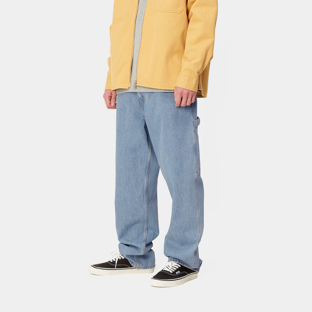 CARHARTT WIP SINGLE KNEE PANT - Blue (Stone Bleached)