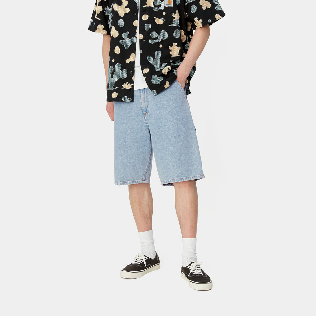 CARHARTT WIP Single Knee Short - Blue (Heavy Stone Bleached)