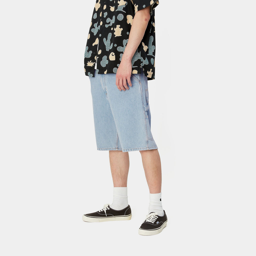 CARHARTT WIP Single Knee Short - Blue (Heavy Stone Bleached)