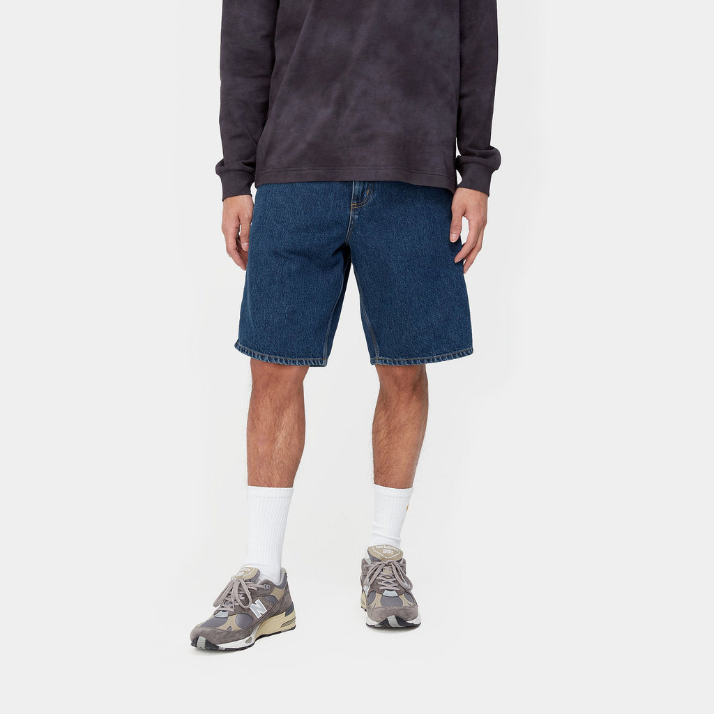 CARHARTT WIP Single Knee Short - Blue (Stone Washed)