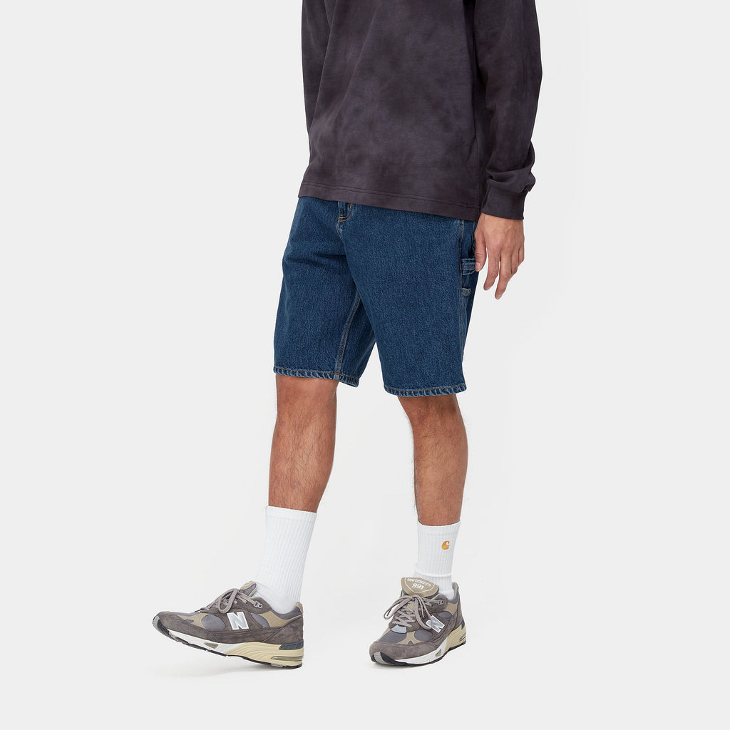 CARHARTT WIP Single Knee Short - Blue (Stone Washed)