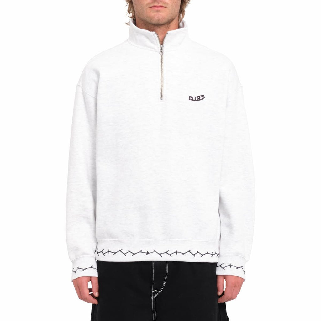 VOLCOM MOCKLOV 1/2 ZIP - Bone Heather