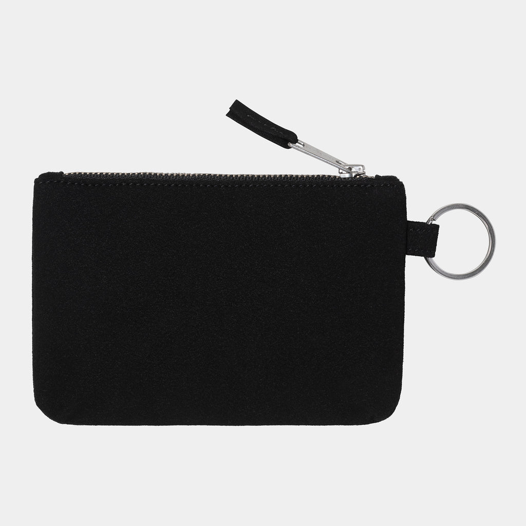 CARHARTT WIP Artificial Suede Zip Wallet - Black