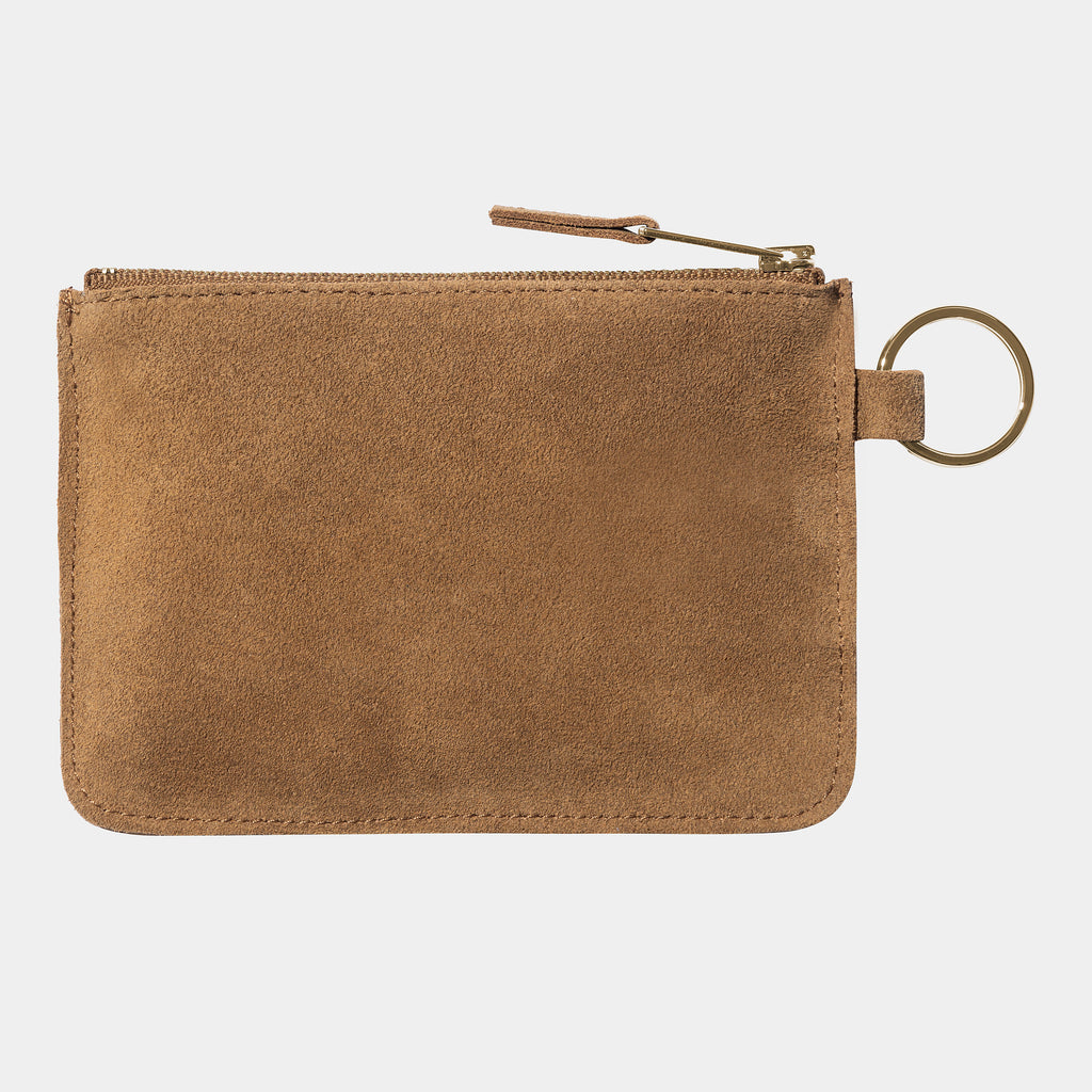 CARHARTT WIP Artificial Suede Zip Wallet - Hamilton Brown