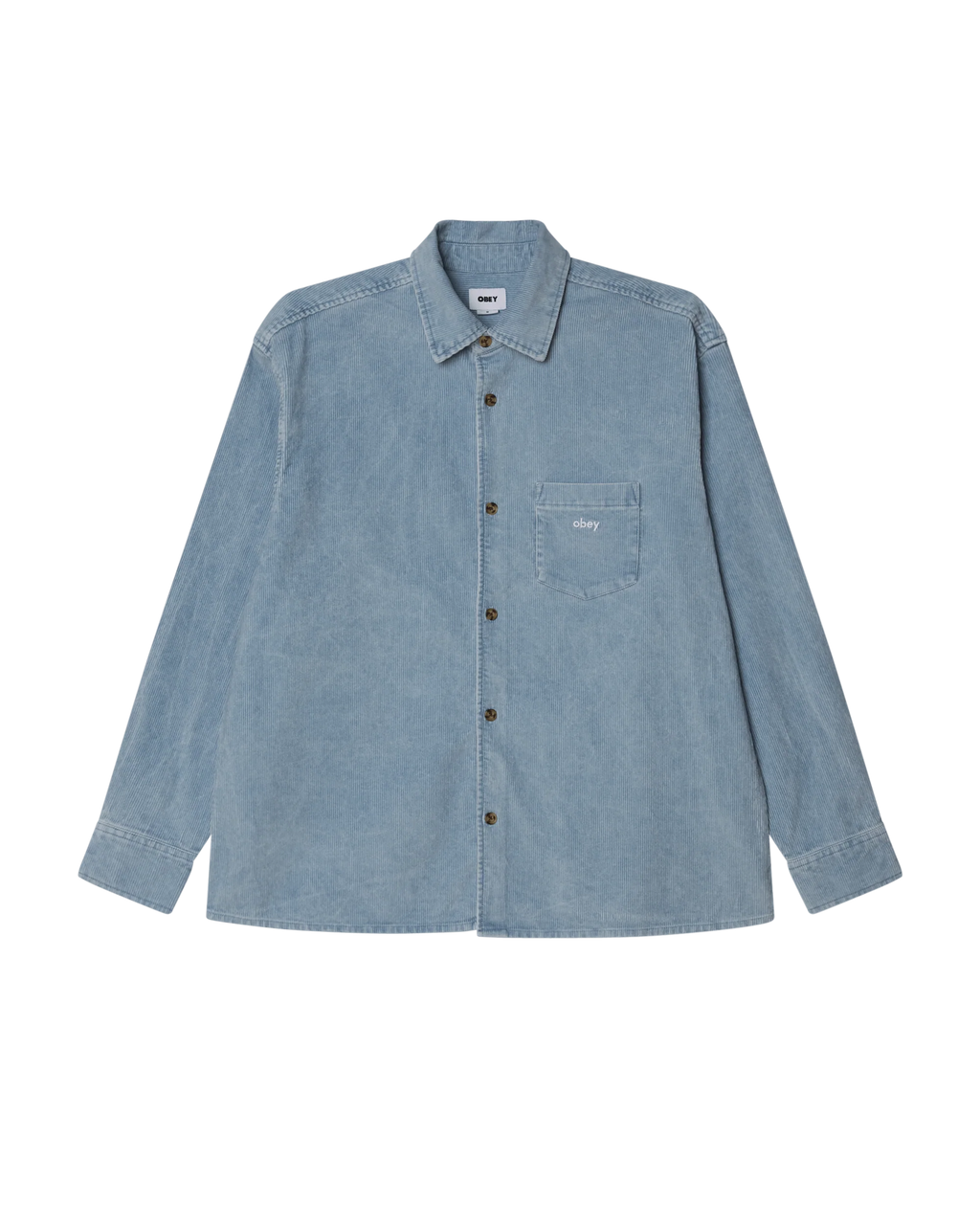 OBEY BUCKLEY CORDUROY WOVEN - Blue Fog Faded Wash