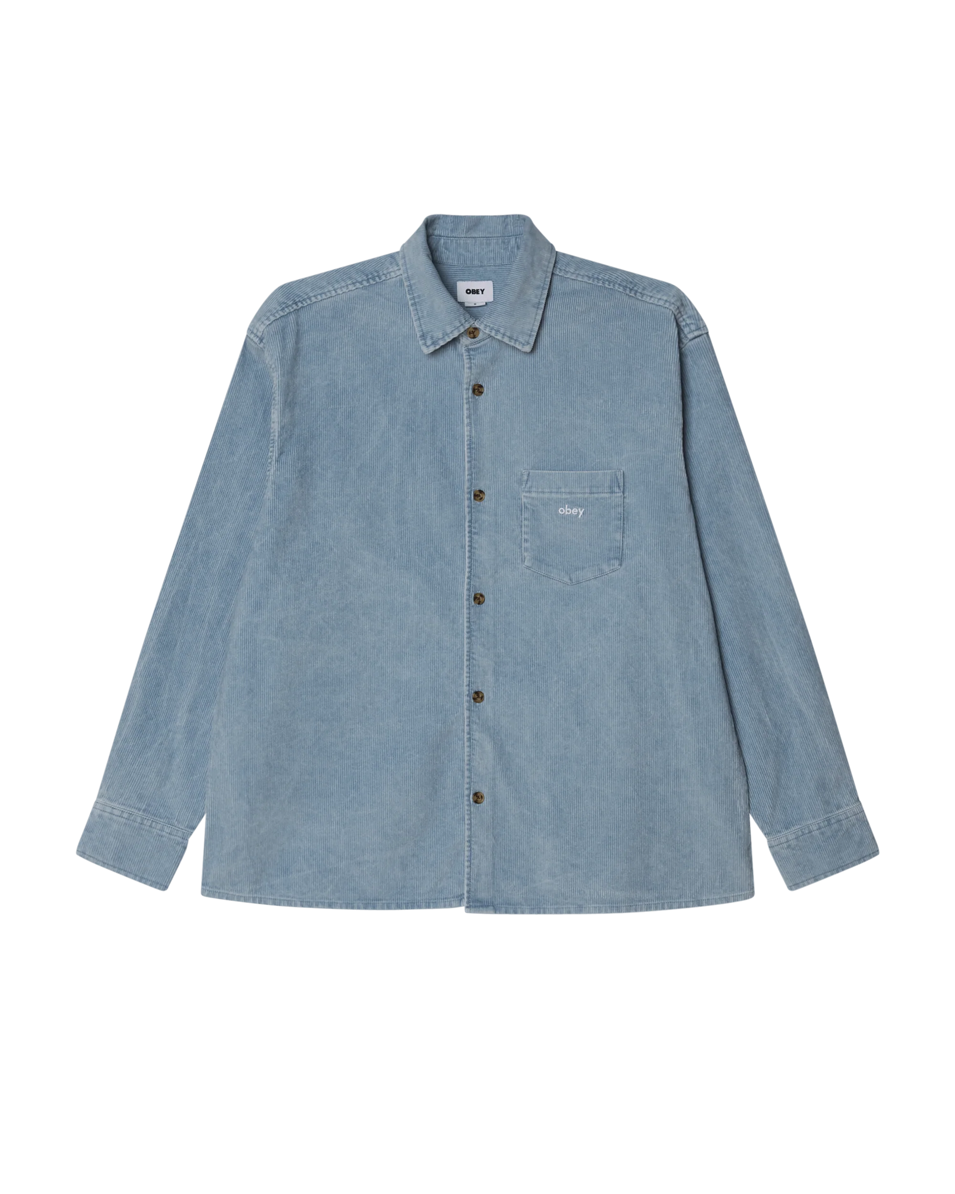 OBEY BUCKLEY CORDUROY WOVEN - Blue Fog Faded Wash