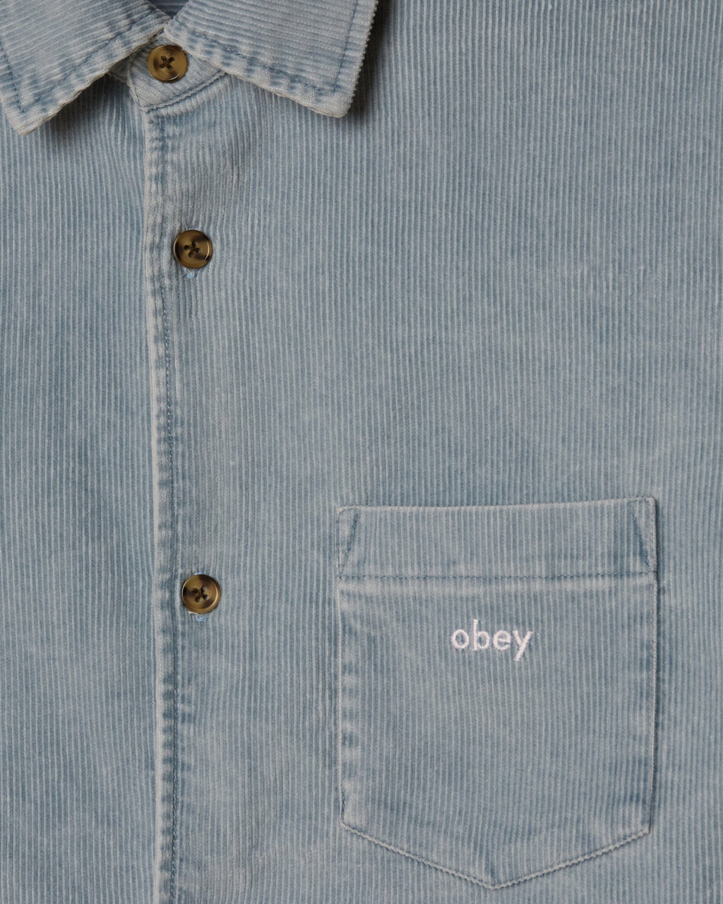 OBEY BUCKLEY CORDUROY WOVEN - Blue Fog Faded Wash