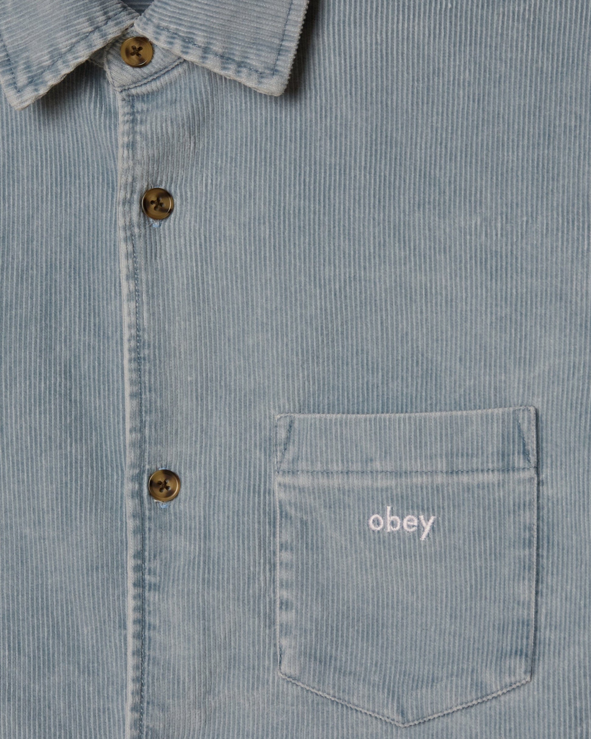 OBEY BUCKLEY CORDUROY WOVEN - Blue Fog Faded Wash