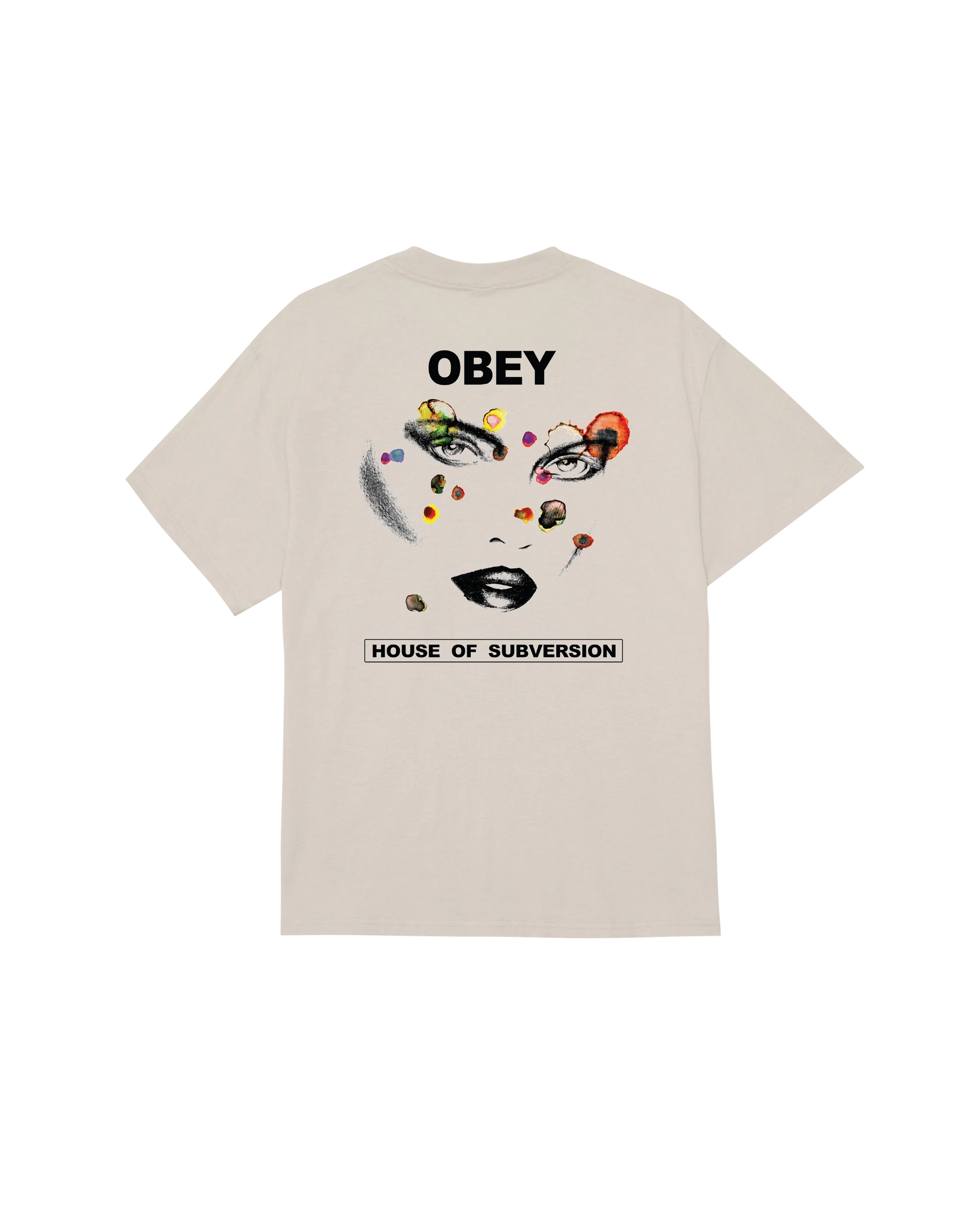 OBEY FACE OF SUBVERSION T-SHIRT - Silver Grey