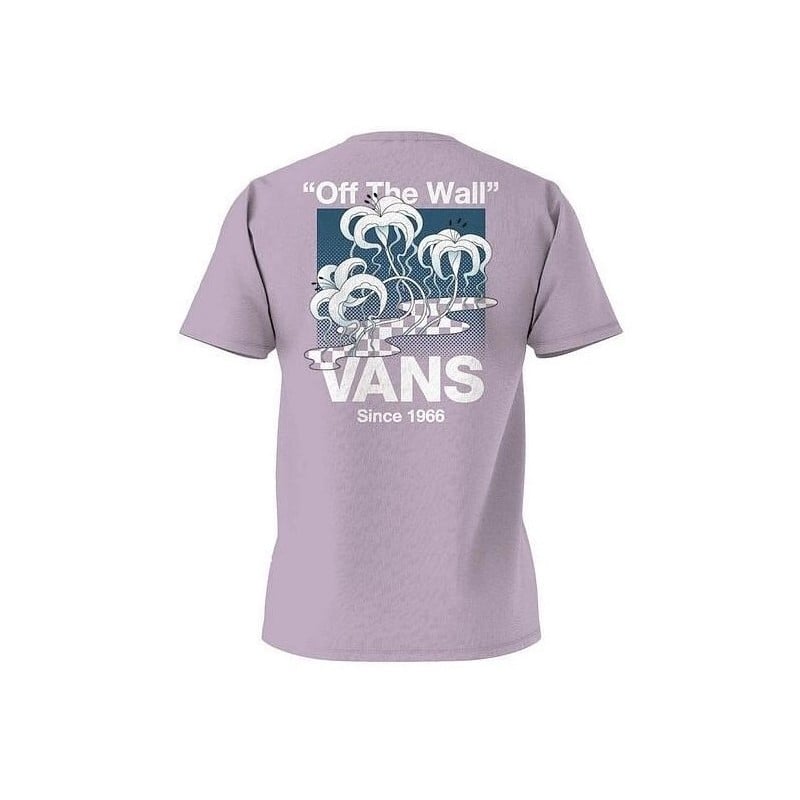 VANS CHECKBOARD BLOOMING SS TEE - Lavader Frost