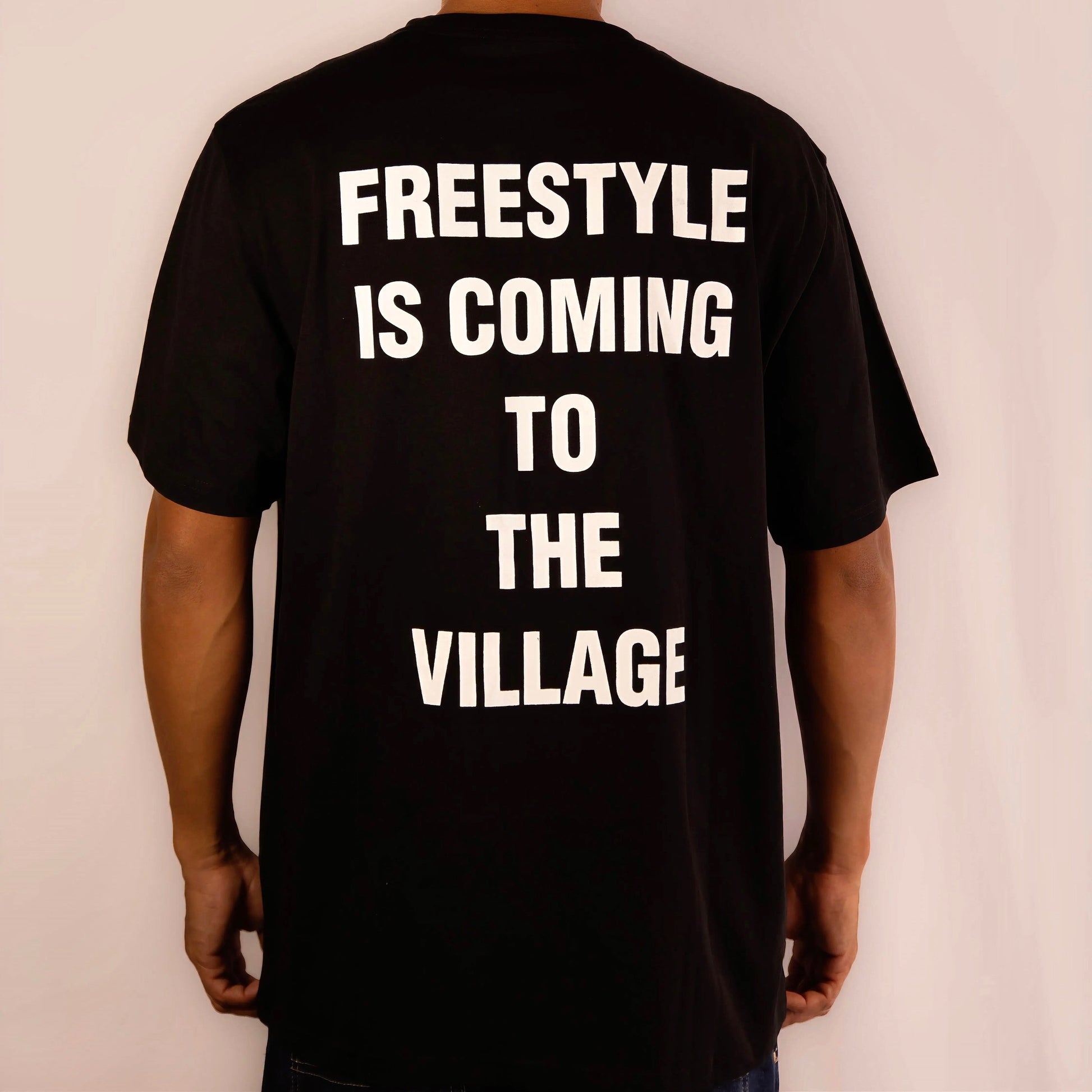 FREESTYLE IS COMING TO THE VILLAGE S/S Tee - Black White