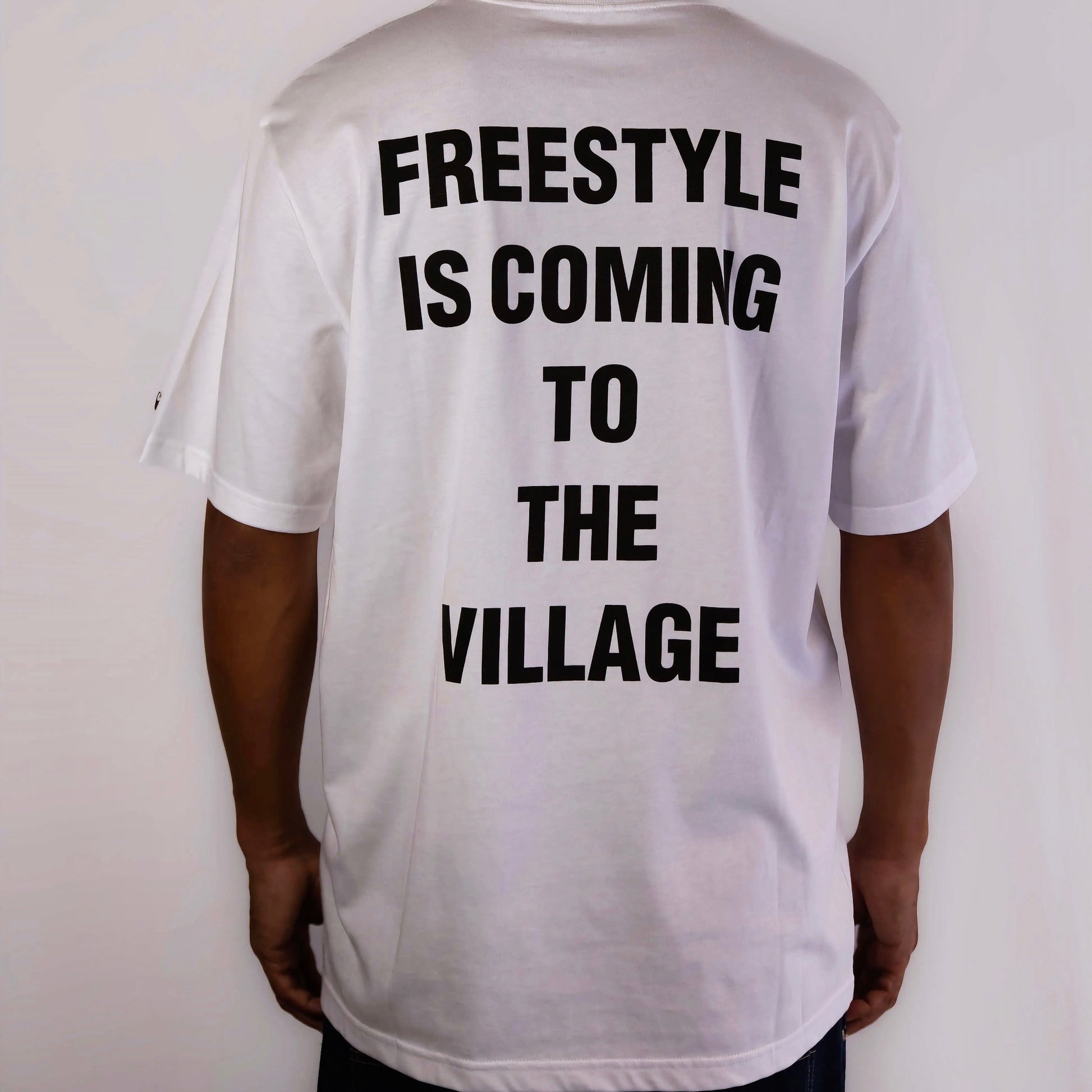 FREESTYLE IS COMING TO THE VILLAGE S/S Tee - White Black