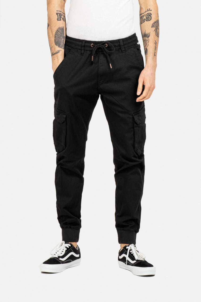 REELL REFLEX RIB CARGO PANT - BLACK freeshipping - FREESTYLE LLORET