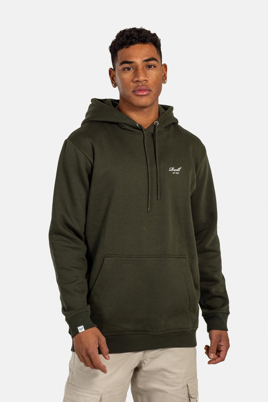 REELL STAPLE LOGO HOODIE - FOREST GREEN