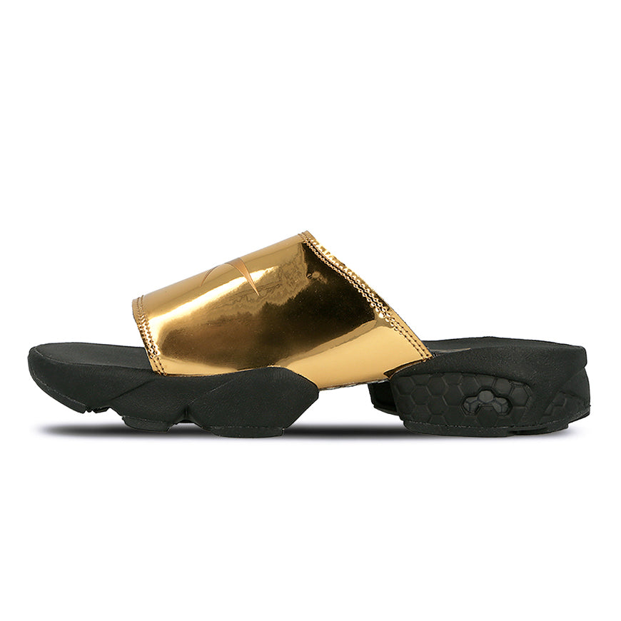 REEBOK FURY SLIDE MAGIC HOUR - GOLD MET / BLACK WHITE freeshipping - FREESTYLE LLORET