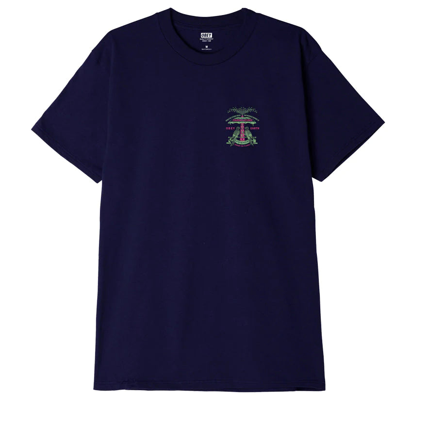 OBEY FAIRWEATHER FRIENDS SS TEE - NAVY