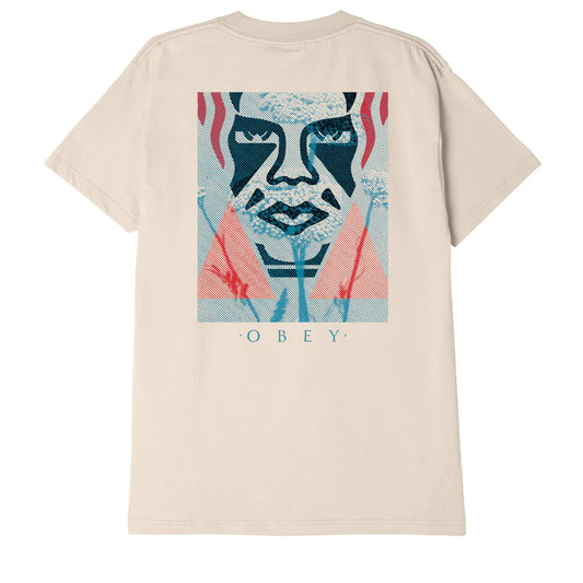 OBEY DECO ICON FACE CLASSIC SS TEE - Cream