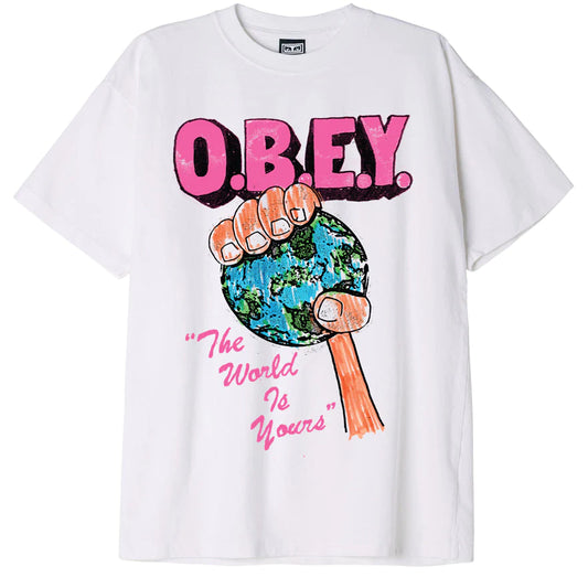 OBEY THE WORLD IS YOUR SS TEE -  White