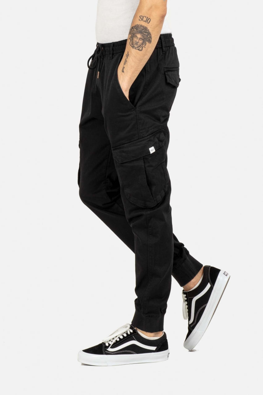 REELL REFLEX RIB CARGO PANT - BLACK freeshipping - FREESTYLE LLORET