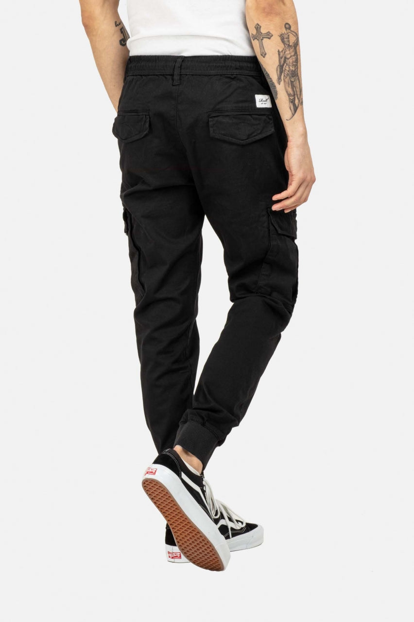 REELL REFLEX RIB CARGO PANT - BLACK freeshipping - FREESTYLE LLORET