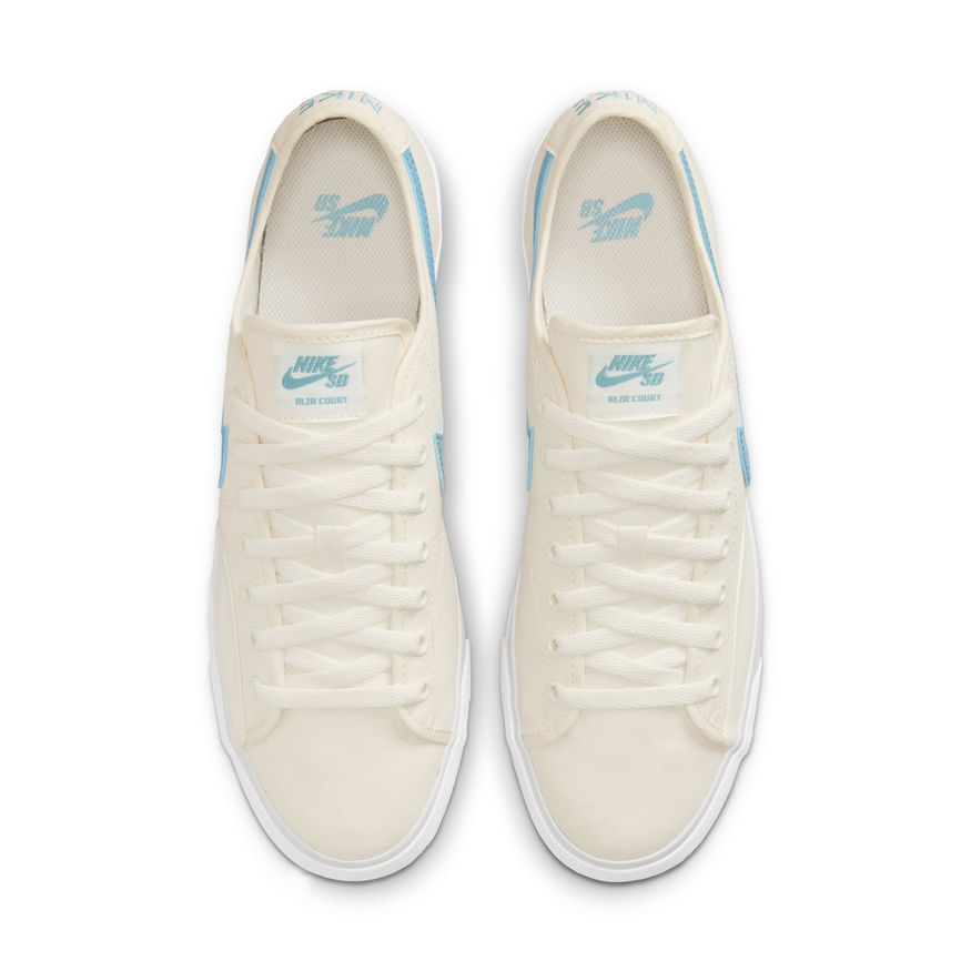 NIKE SB BLAZER COURT - Phantom/Phantom/Gum Light Brown/Cerulean - FREESTYLE LLORET
