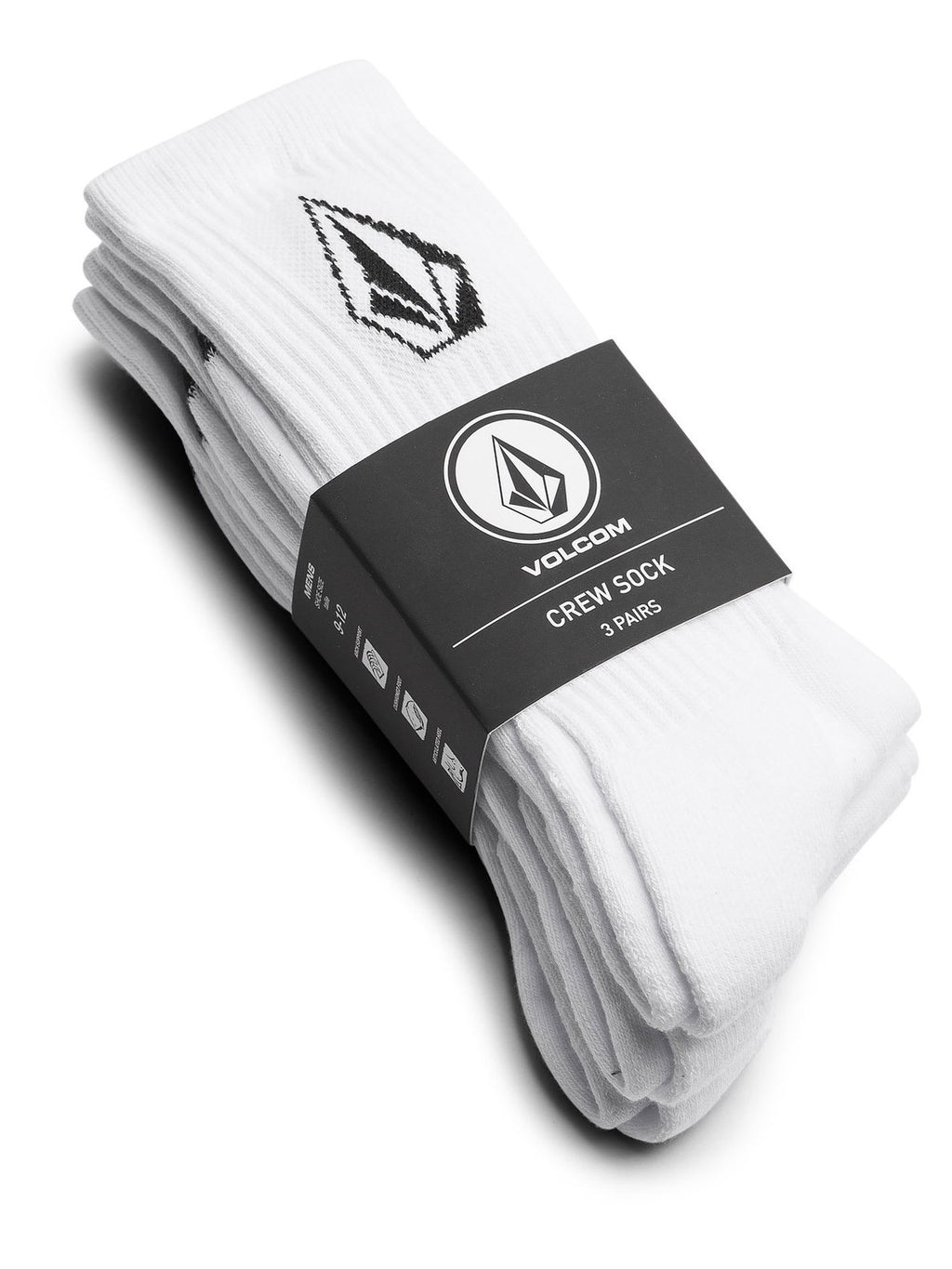 VOLCOM FULL STONE SOCKS 3-PACK - WHITE freeshipping - FREESTYLE LLORET