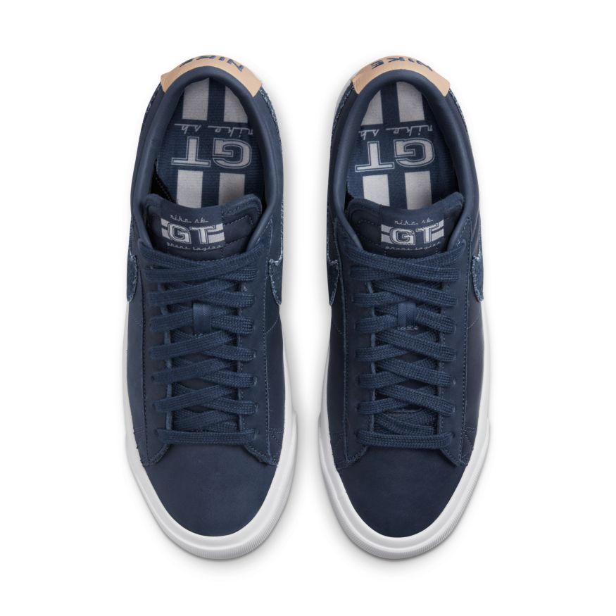 NIKE SB BLAZER LOW PRO GT PRM "DENIM SWOOSH" - Midnight Navy - FREESTYLE LLORET