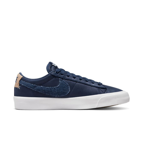 NIKE SB BLAZER LOW PRO GT PRM "DENIM SWOOSH" - Midnight Navy - FREESTYLE LLORET