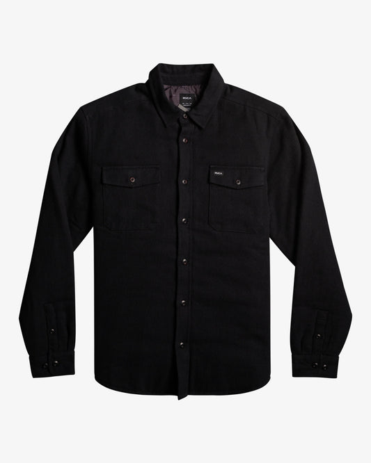 RVCA INSTRUMENT QUILTED SHIRT - BLACK