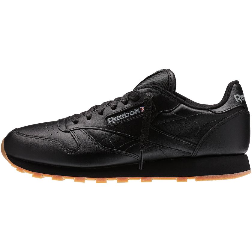 REEBOK CL LTHR CLASSIC LEATHER - BLACK / GUM freeshipping - FREESTYLE LLORET