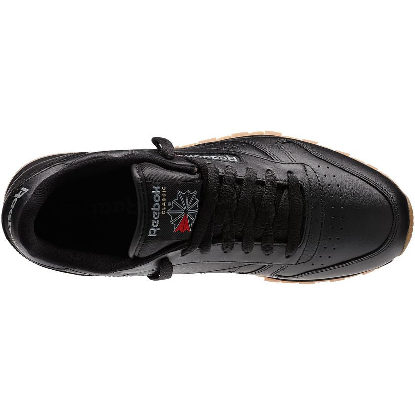 REEBOK CL LTHR CLASSIC LEATHER - BLACK / GUM freeshipping - FREESTYLE LLORET