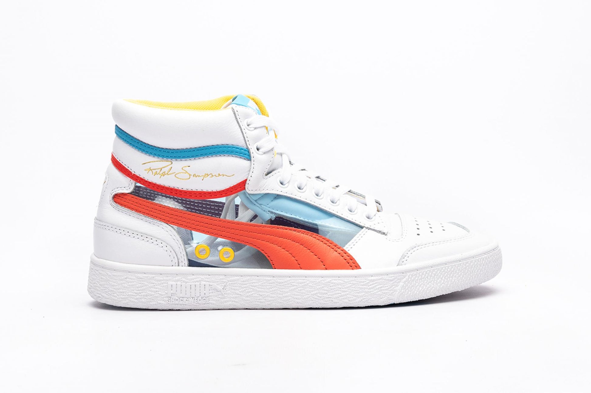 PUMA RALPH SAMPSON MID "GLASS" LTD - WHITE / HOT CORAL / ETHEREAL BLUE freeshipping - FREESTYLE LLORET